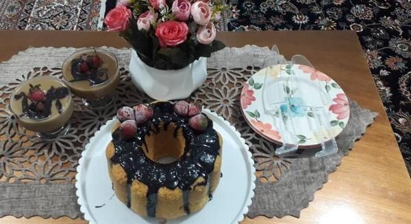 عکس فیک گل و کیک