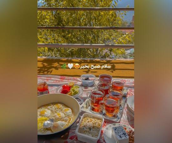 عکس فیک صبحانه برای استوری