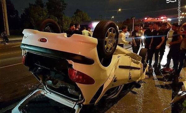 عکس فیک تصادف با ماشین
