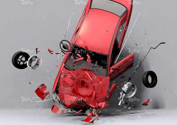 عکس فیک تصادف با ماشین