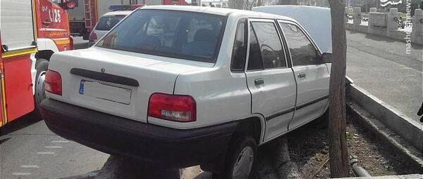 عکس فیک تصادف پراید