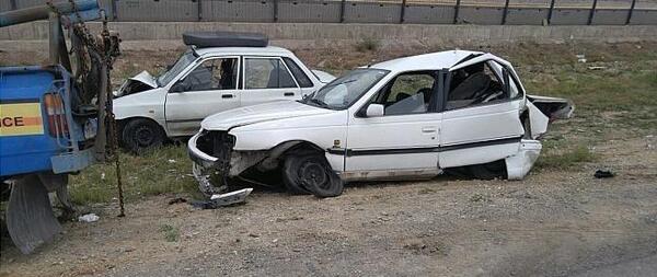 عکس فیک تصادف پراید