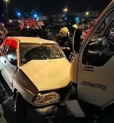 عکس فیک تصادف پراید