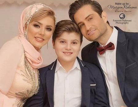 عکس سرنا امینی و همسرش و فرزندش
