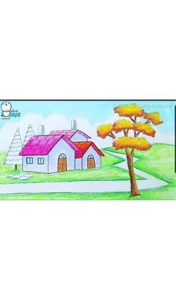 عکس نقاشی خانه جنگلی