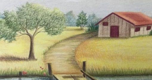 عکس نقاشی خانه در طبیعت