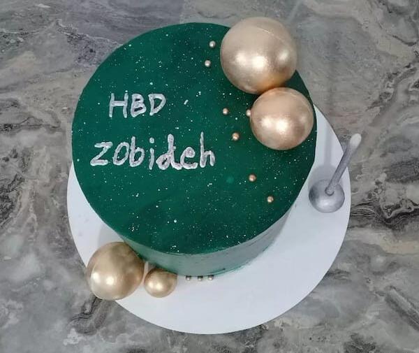 عکس کیک دخترانه سبز