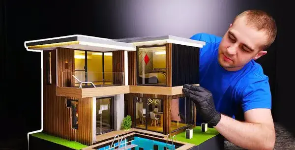 عکس خانه سازی با آجر اسباب بازی