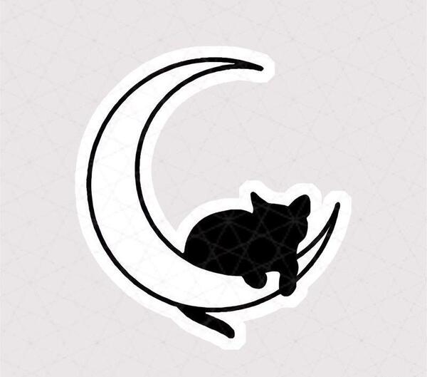 عکس استیکر گربه سیاه
