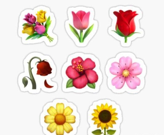 عکس استیکر های گل