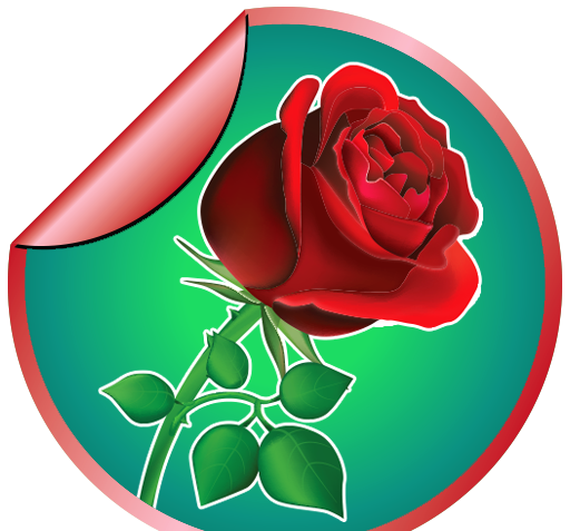 عکس استیکر های گل