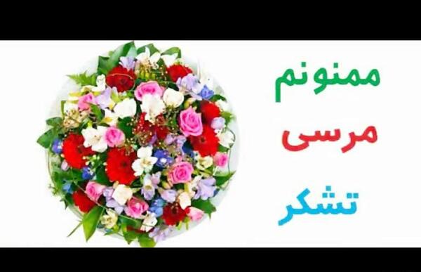 عکس استیکر ممنون گلم