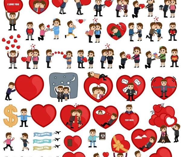 دانلود عکس استیکر عاشقانه