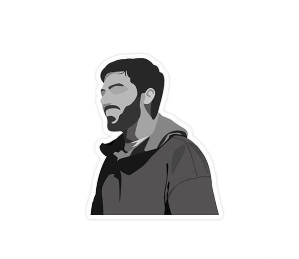 عکس استیکر سیاه و سفید