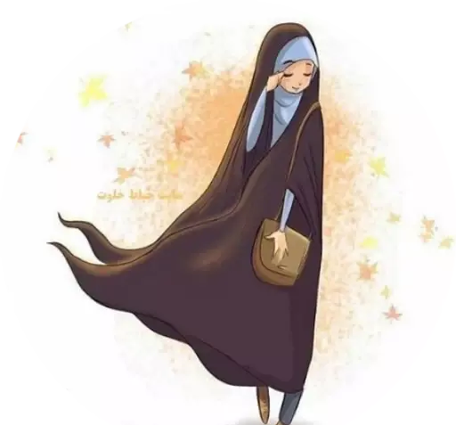 عکس استیکر دختر باحجاب