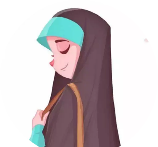 عکس استیکر دختر باحجاب