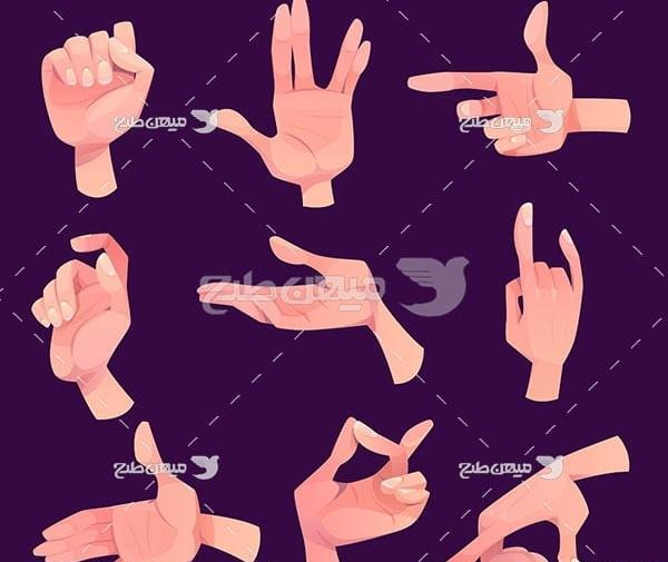 عکس استیکر اشاره دست