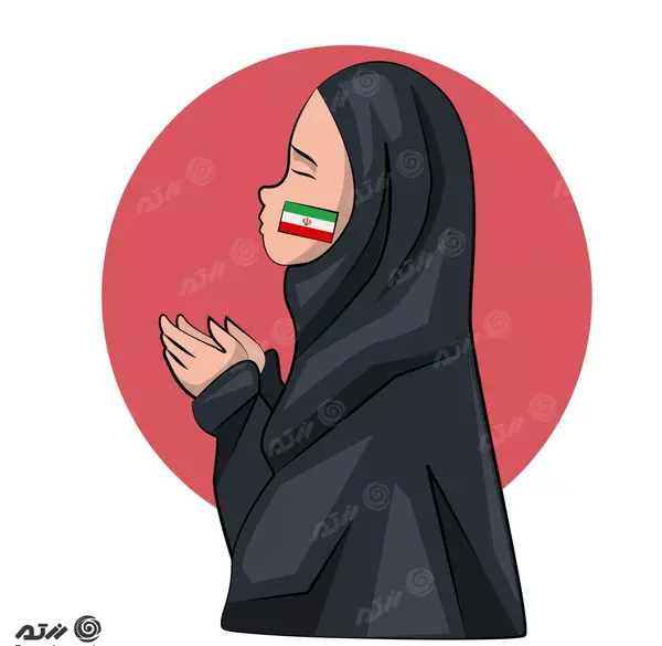 عکس استیکر دختر محجبه