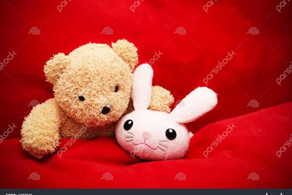 عکس استیکر خرس و خرگوش