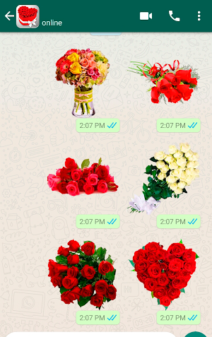 عکس استیکر گل برای واتساپ