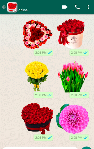 عکس استیکر گل برای واتساپ