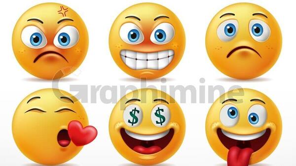عکس استیکر خوشحال و ناراحت
