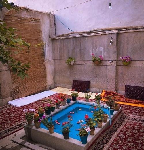 عکس خانه های قدیمی با حوض