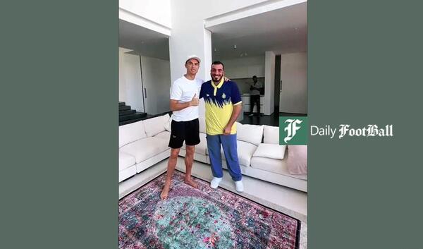 عکس فرش ایرانی در خانه رونالدو