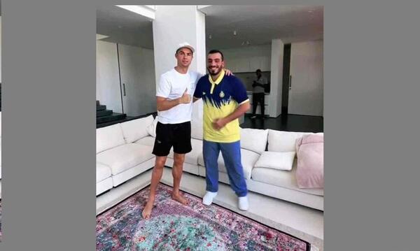 عکس فرش ایرانی در خانه رونالدو