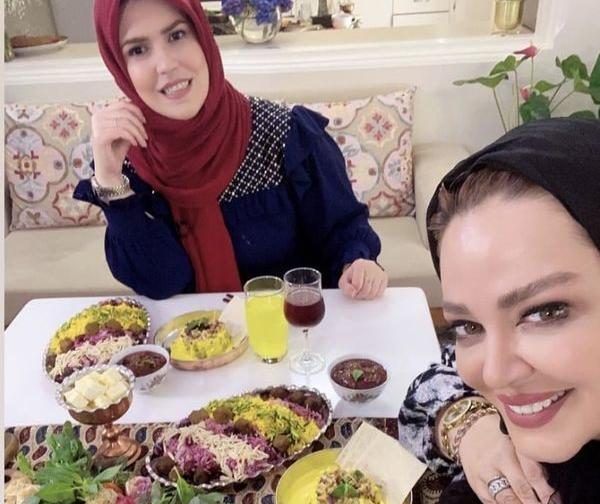 عکس خانه بهاره رهنما در شام ایرانی