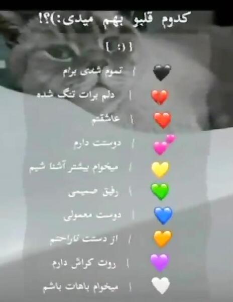 عکس استوری کدوم قلبو بهم میدی
