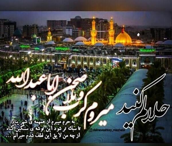 عکس استوری عازم کربلام حلالم کنید