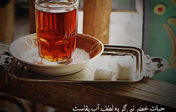 متن برای استوری عکس چایی