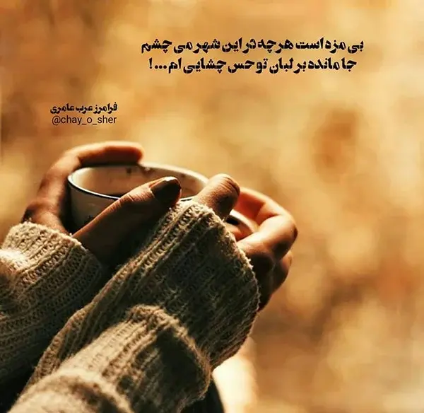 متن برای استوری عکس چایی