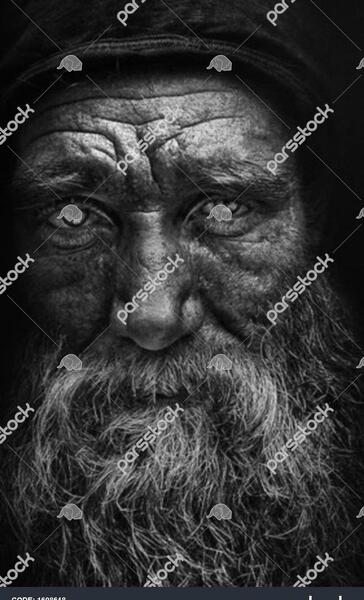 عکس نوشته پیرمرد غمگین