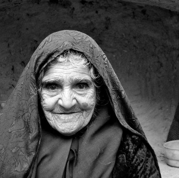 عکس صورت پیرزن