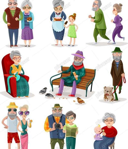 عکس صورت پیرزن کارتونی