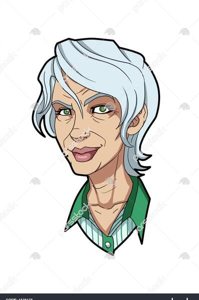 عکس صورت پیرزن کارتونی