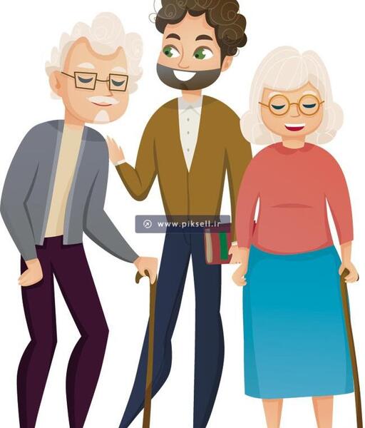 عکس صورت پیرزن کارتونی