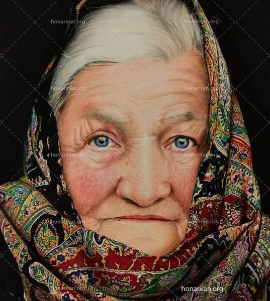 عکس چهره پیرزن برای طراحی