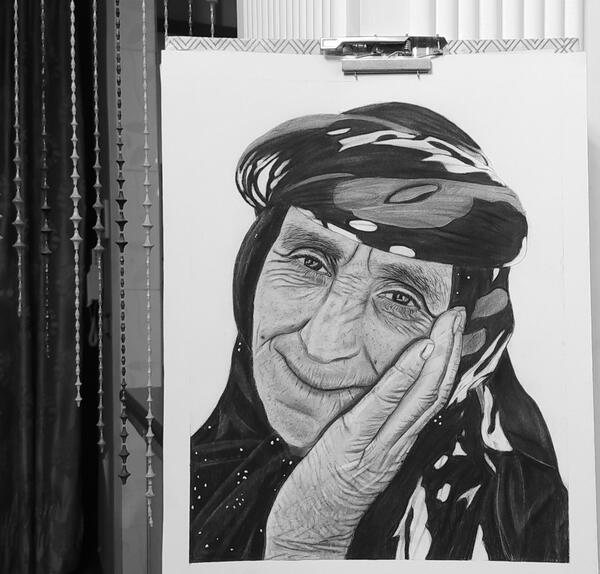 عکس چهره پیرزن برای طراحی