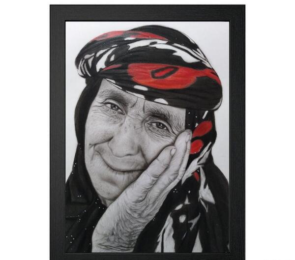 عکس چهره پیرزن برای طراحی