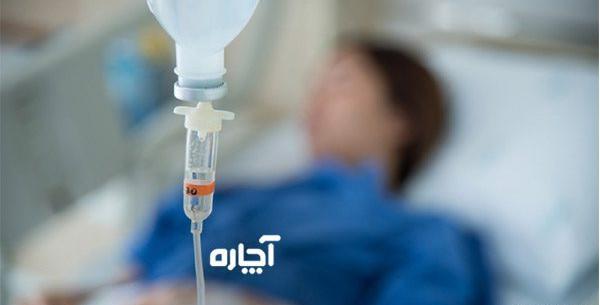 عکس دست کبود شده جای سرم