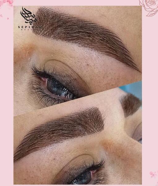 عکس ابرو تاتو شده