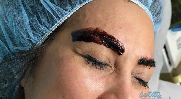 عکس ابرو تاتو کرده