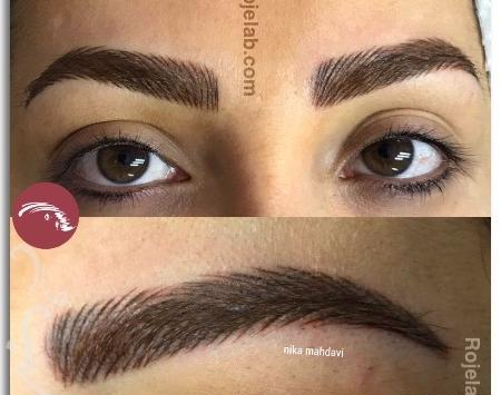 عکس ابرو تاتو کرده