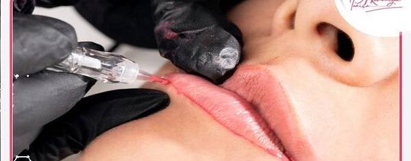 عکس مراحل پوسته ریزی تاتو لب
