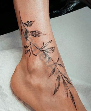عکس تاتو روی ساق پا