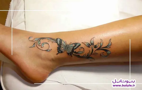 عکس تاتو روی ساق پا