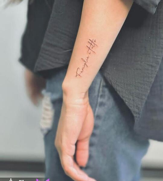 عکس تاتو روی ساعد